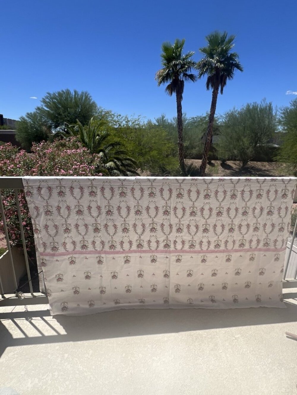 vtg shabby chic cottagecore roses cotton bed spread queen/full 80x44'' - Picture 3 of 8